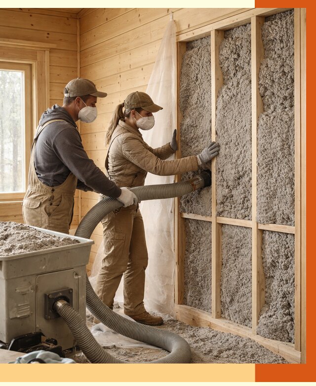 Утепление дачного дома эковатой в Назарово от 1490 руб./м2 — комплексно, ТепломастерНрв