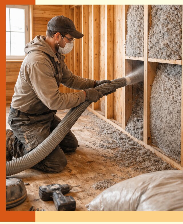 Утепление дачного дома эковатой в Назарово — быстро и надёжно