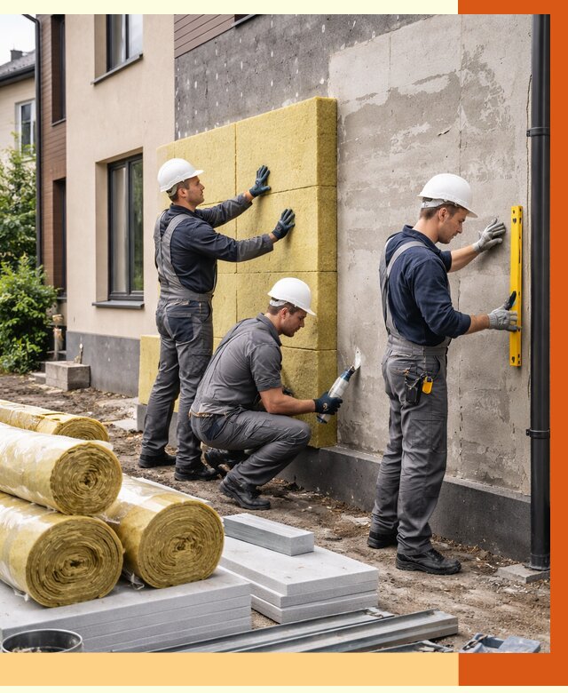 Утепление таунхауса в Назарово от 7400 руб/м2 — комплекс под ключ | ТепломастерНрв