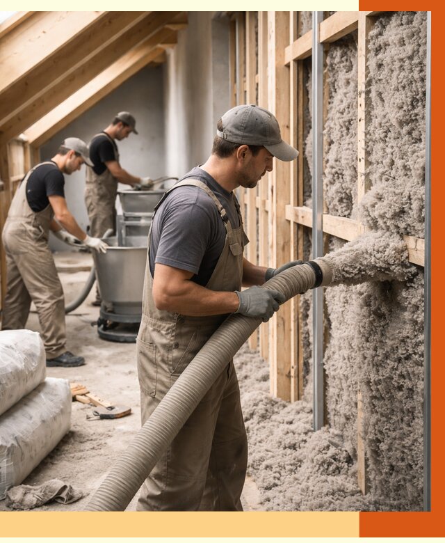 Утепление таунхауса эковатой в Назарово от 2261 руб./м² — монтаж и задувка | ТепломастерНрв