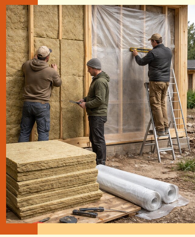 Утепление каркасного дома в Назарово под ключ с гарантией качества