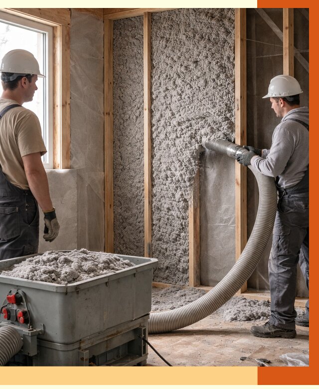 Утепление каркасного дома эковатой в Назарово от 1850 руб. | ТепломастерНрв