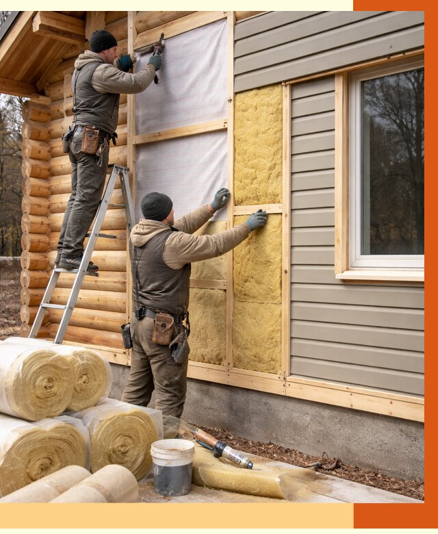 Утепление деревянного дома в Назарово от 6372 руб./м2 — заказать работы | ТепломастерНрв