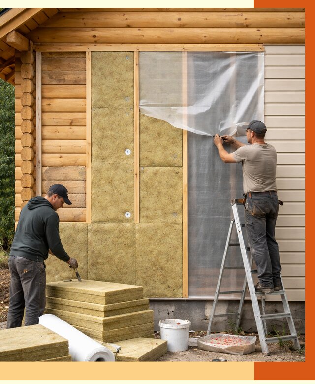 Утепление дома из бруса в Назарово от 3854 руб./м2 — работы под ключ | ТепломастерНрв