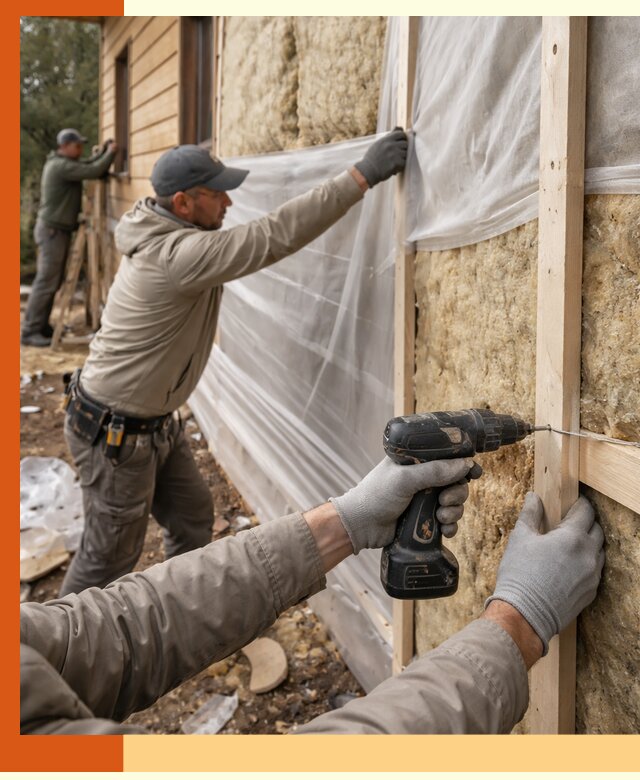 Утепление дома из бруса в Назарово качественно и долговечно