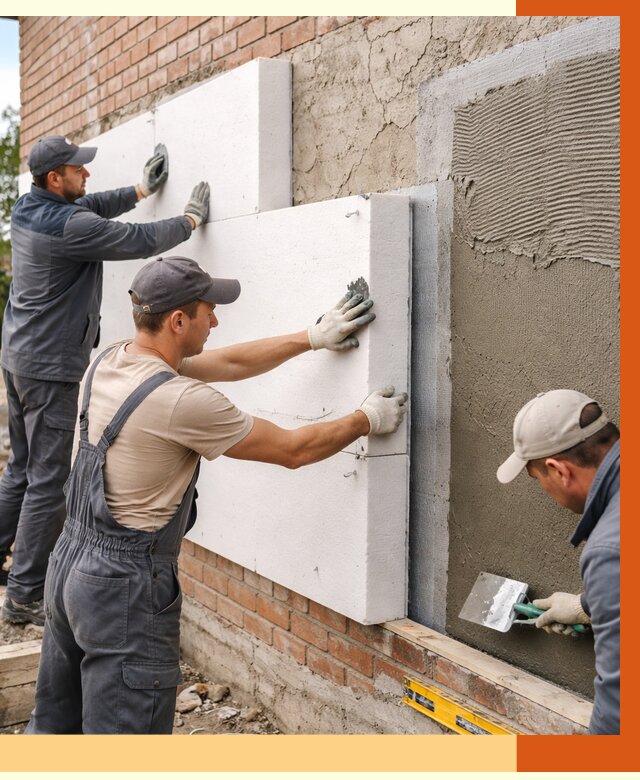 Утепление кирпичного дома в Назарово от 4317 руб. под ключ | ТепломастерНрв