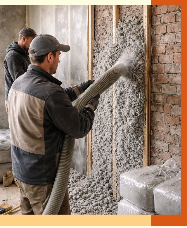 Утепление кирпичного дома эковатой в Назарово от 2415 руб./м² | ТепломастерНрв