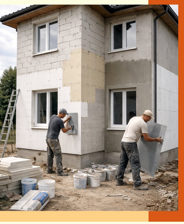 Утепление дома из газобетона в Назарово от 4317 руб./м² — заказать у ТепломастерНрв