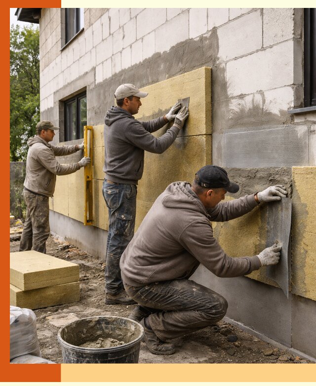 Утепление дома из газобетона в Назарово качественно и долговечно