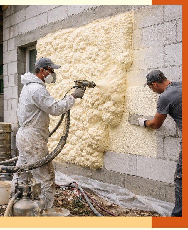 Утепление дома из газобетона ППУ в Назарово от 4933 руб./м² под ключ | ТепломастерНрв