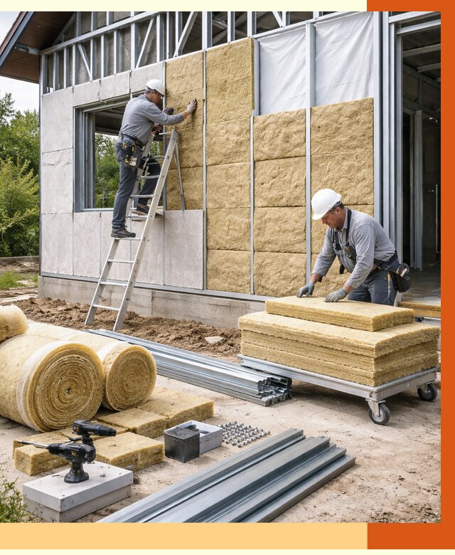 Утепление дома из ЛСТК в Назарово от 5345 руб./м² — профессионально | ТепломастерНрв