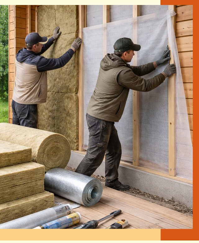 Утепление дома из двойного бруса в Назарово от 4933 руб./м² — ТепломастерНрв под ключ