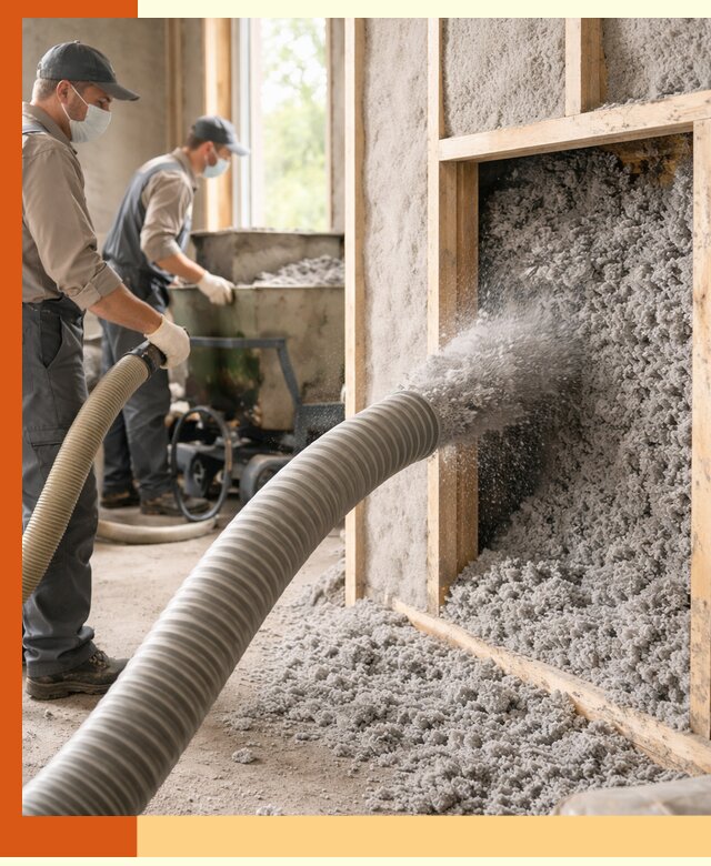 Утепление коттеджа эковатой в Назарово с гарантией качества