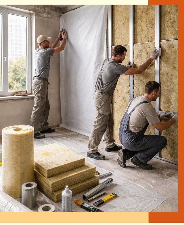 Утепление квартиры в Назарово от 4625 руб/м2 — утеплить квартиру изнутри и снаружи | ТепломастерНрв