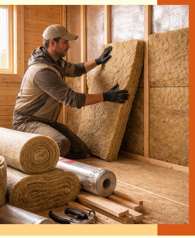 Утепление бани в Назарово под ключ от 4625 руб./м2 — утеплить потолок, пол и стены | ТепломастерНрв