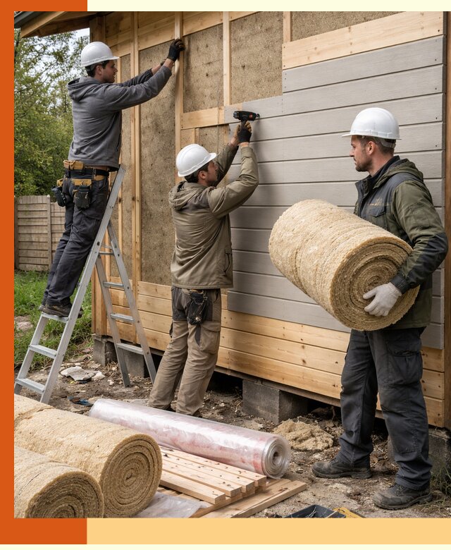 Утепление бани снаружи в Назарово профессионально и надежно