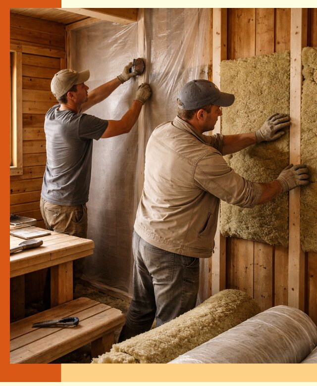 Утепление бани изнутри в Назарово качественно и недорого