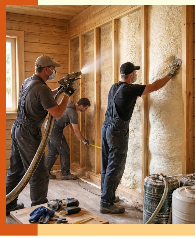 Утепление бани пенополиуретаном (ППУ) в Назарово