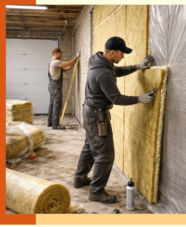 Утепление гаража под ключ в Назарово — все виды теплоизоляции