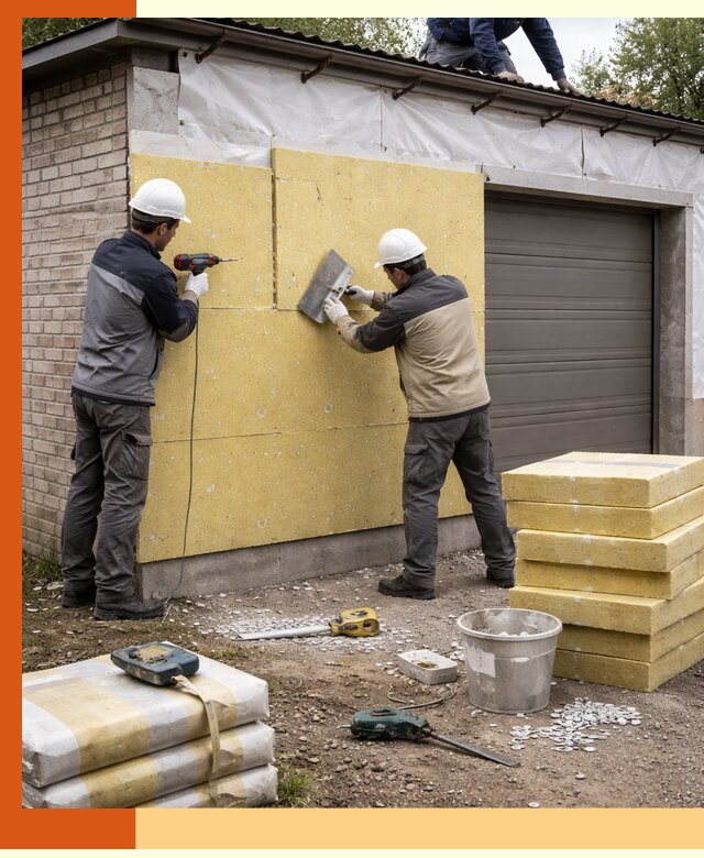 Утепление гаража снаружи в Назарово качественно и надёжно