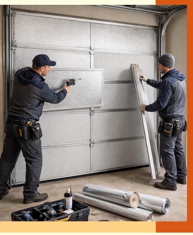 Утепление гаражных ворот в Назарово от 8068 руб/м2 — надежно и быстро | ТепломастерНрв