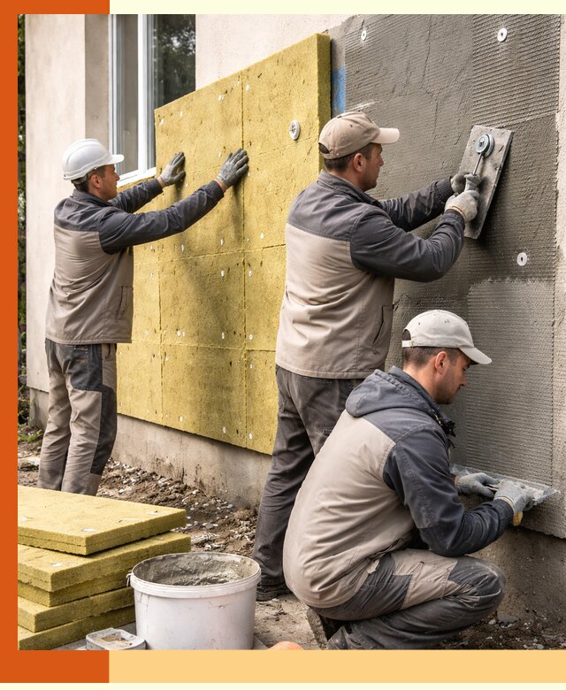 Утепление фасада под штукатурку в Назарово — энергоэффективная технология