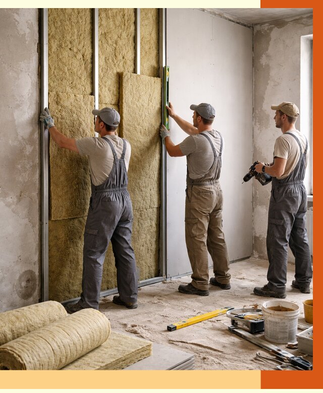 Утепление стен изнутри в Назарово от 2313 руб/м² под ключ | ТепломастерНрв