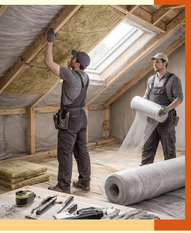 Утепление крыши изнутри мансарды в Назарово от 4317 руб./м² | ТепломастерНрв