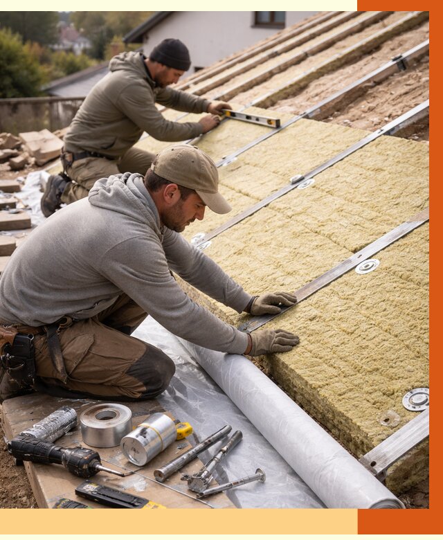 Утепление крыши снаружи в Назарово под ключ от 1233 руб./м2 | ТепломастерНрв