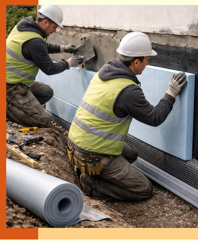 Утепление фундамента снаружи в Назарово — профессиональная теплоизоляция