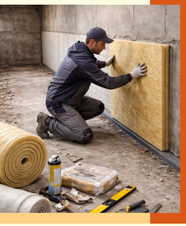 Утепление фундамента изнутри в Назарово от 4317 руб./м2 — работы под ключ | ТепломастерНрв