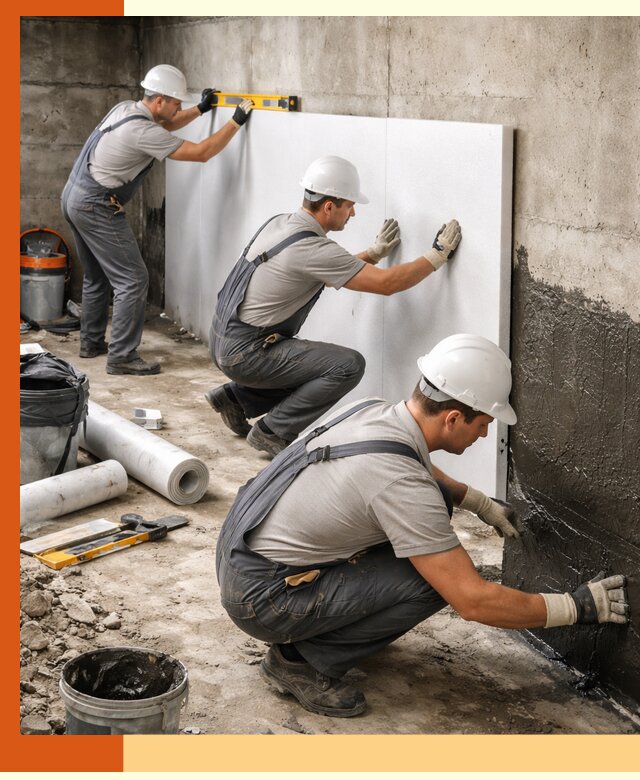 Утепление фундамента изнутри профессионально в Назарово