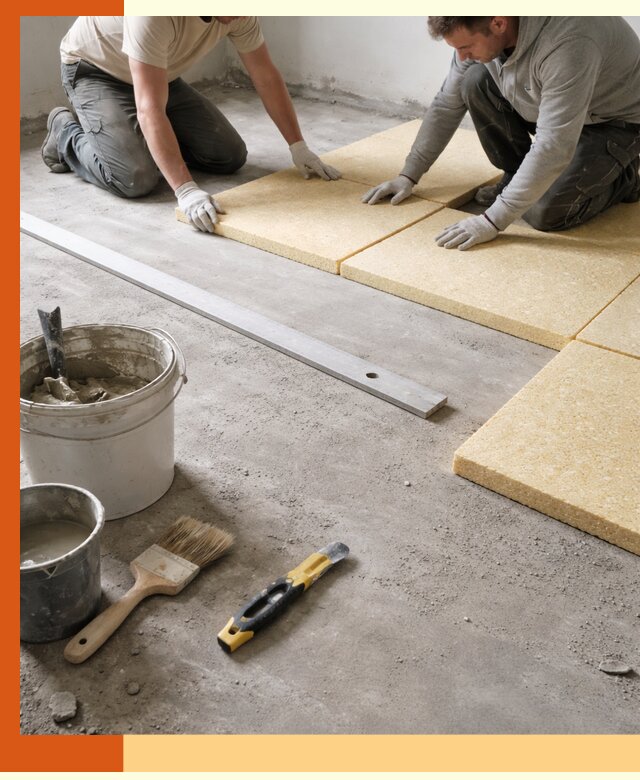 Утепление бетонного пола в Назарово профессионально и недорого