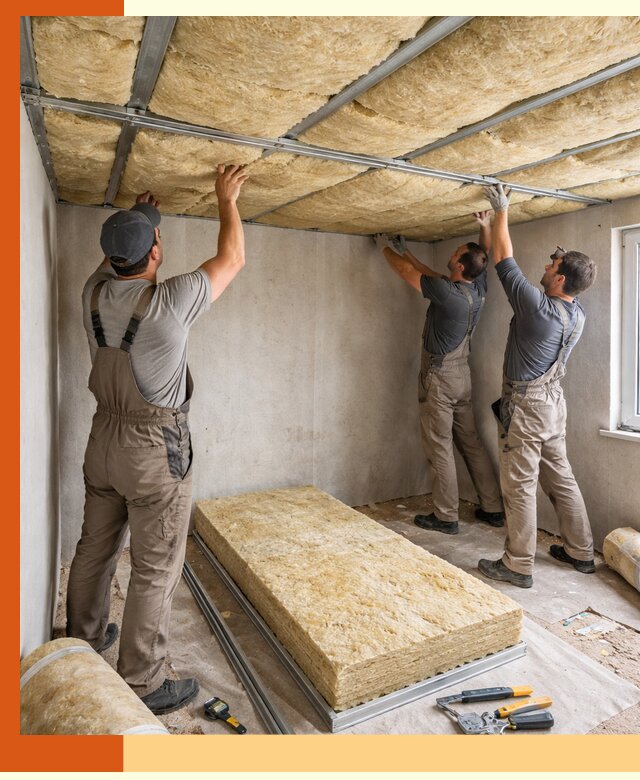 Утепление потолка в Назарово — тепло и без сквозняков