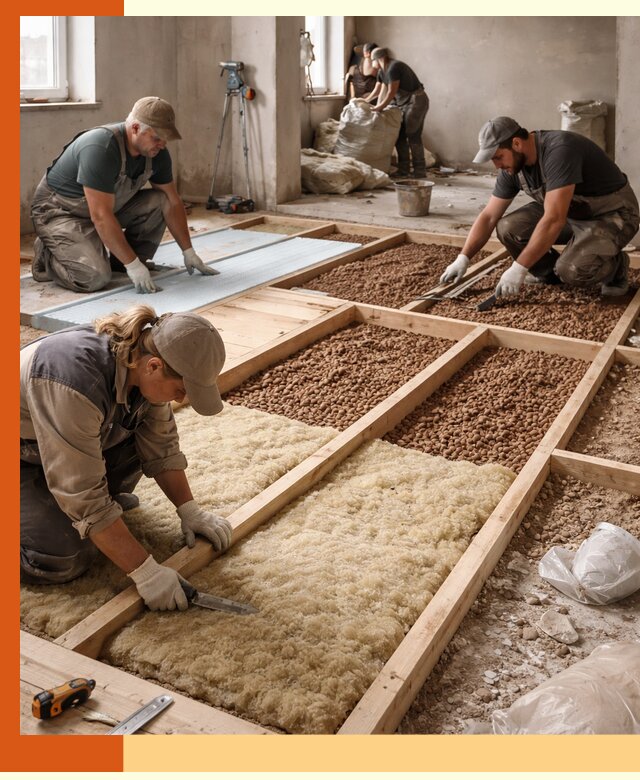 Утепление перекрытий жилых и промышленных зданий в Назарово