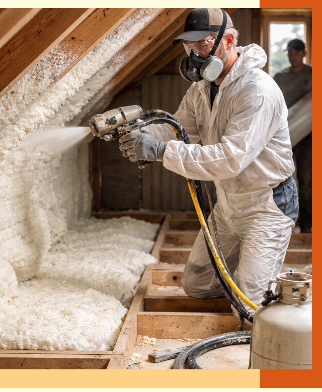 Утепление чердака ППУ в Назарово от 8860 руб./м2 — услуга под ключ | ТепломастерНрв