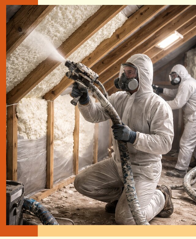 Утепление чердака пенополиуретаном (ППУ) в Назарово