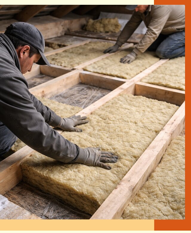 Утепление чердака минватой в Назарово от 3597 руб/м2 под ключ | ТепломастерНрв