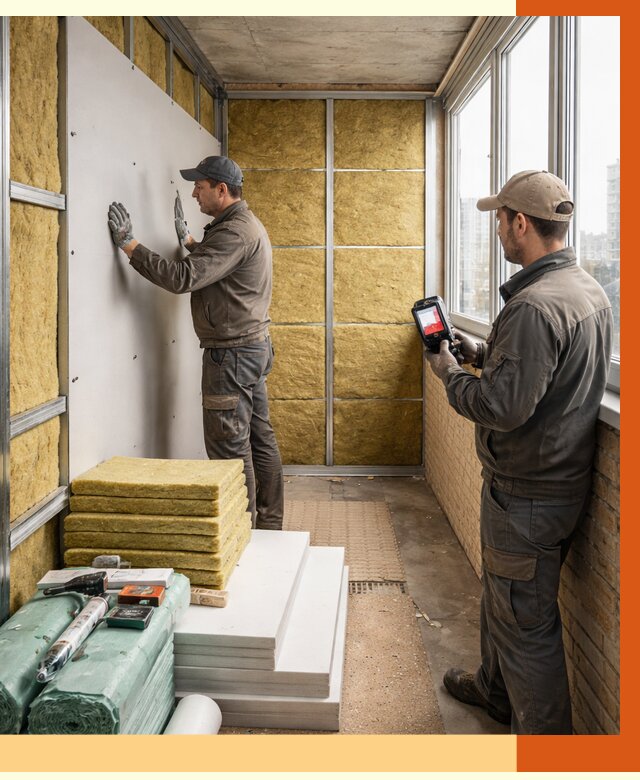 Утепление балкона в Назарове от 4625 руб. под ключ | ТепломастерНрв