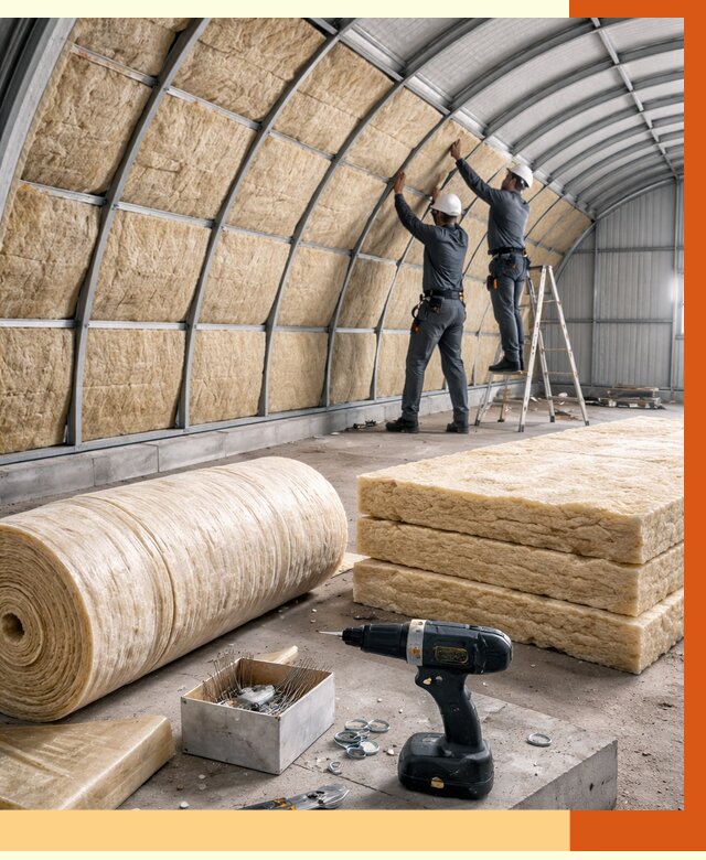 Утепление арочного ангара в Назарово от 3289 руб./м2 под ключ | ТепломастерНрв