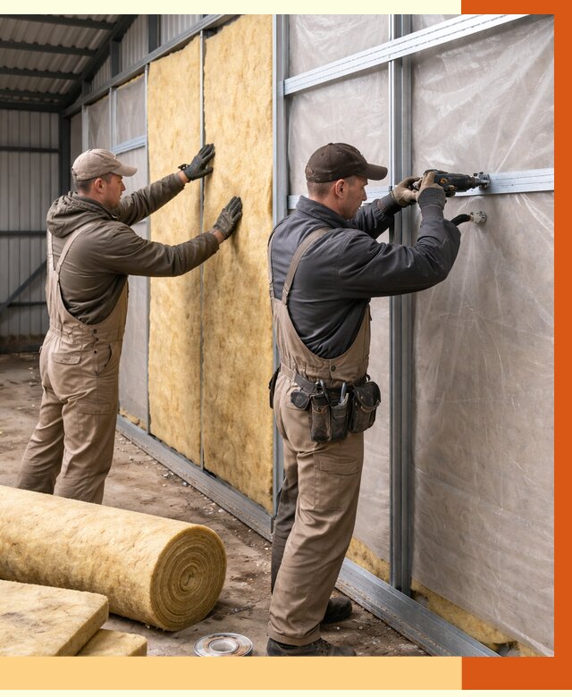 Утепление металлического ангара в Назарово от 4882 руб/м2 — услуги под ключ | ТепломастерНрв