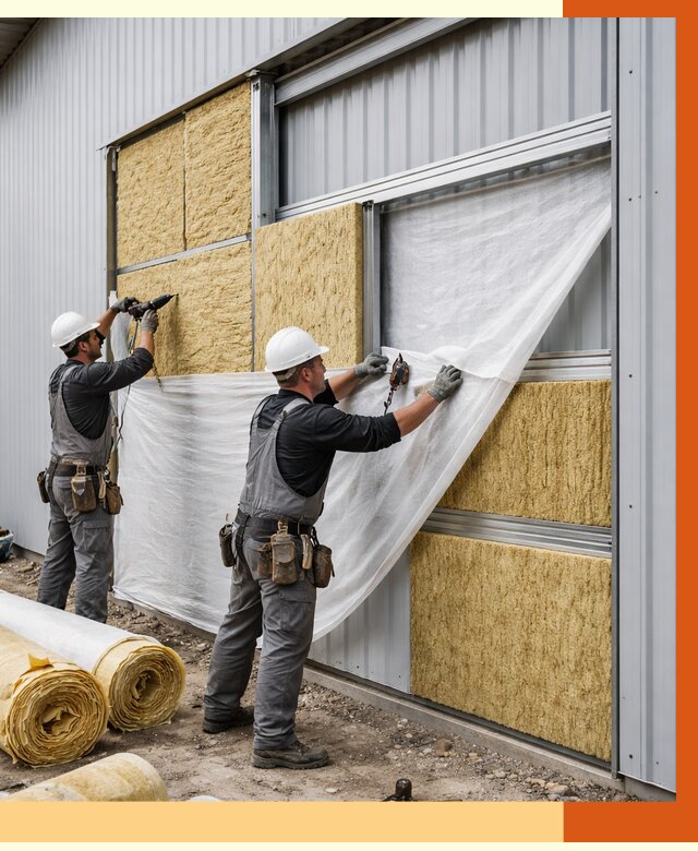 Утепление металлического склада в Назарово от 4625 руб/м2 — комплексное утепление под ключ | ТепломастерНрв