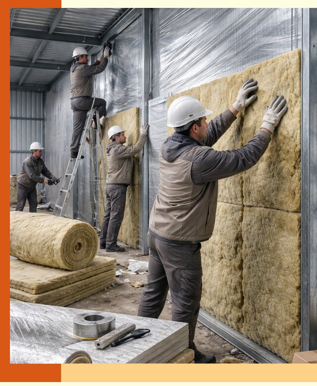 Утепление металлического склада в Назарово: теплоизоляция и герметизация