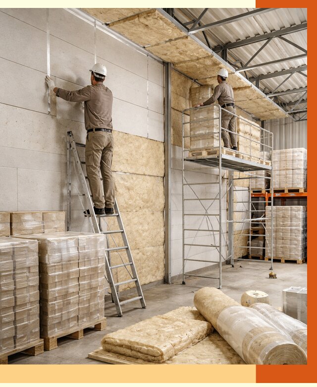 Утепление склада готовой продукции в Назарово от 2004 руб./м2 — комплексно | ТепломастерНрв