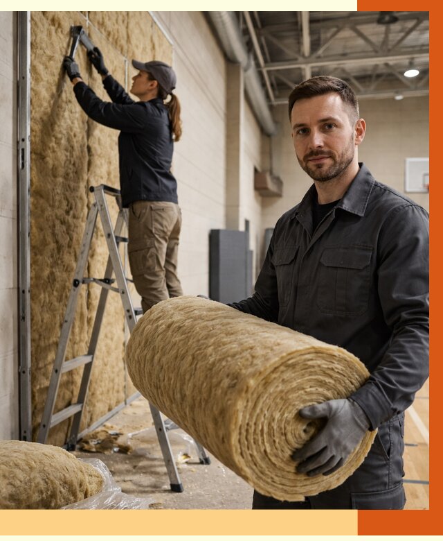 Утепление спортзала в Назарово от 7709 руб/м2 — комплексное утепление под ключ | ТепломастерНрв