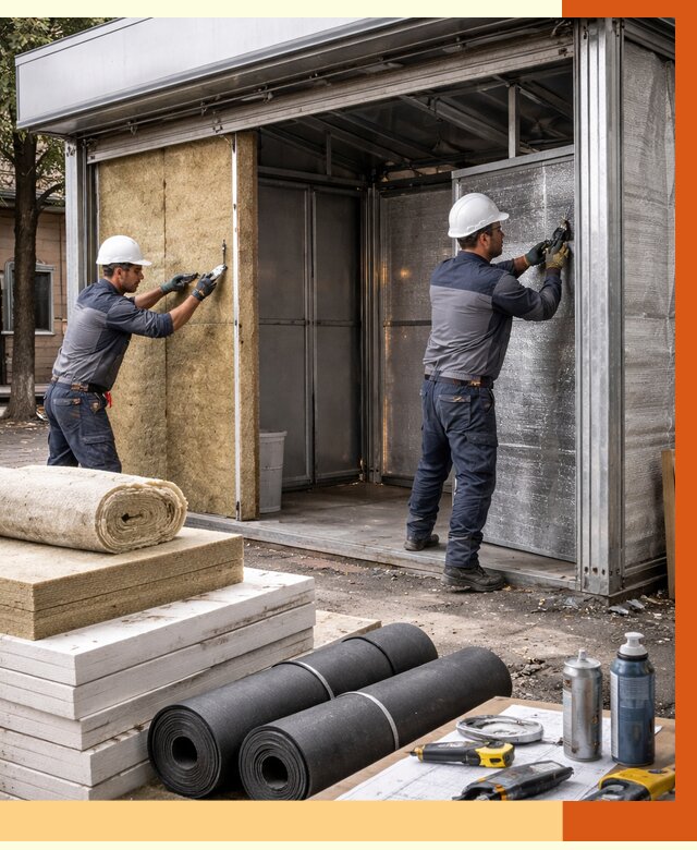 Утепление павильона шаурма в Назарово под ключ от 1233 руб. за м² | ТепломастерНрв