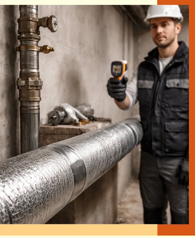 Утепление труб водоснабжения в Назарово от 8736 руб. за м² — услуги ТепломастерНрв