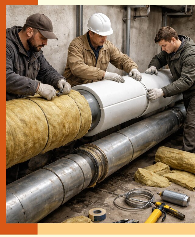 Утепление трубопровода в Назарово с гарантией энергоэффективности