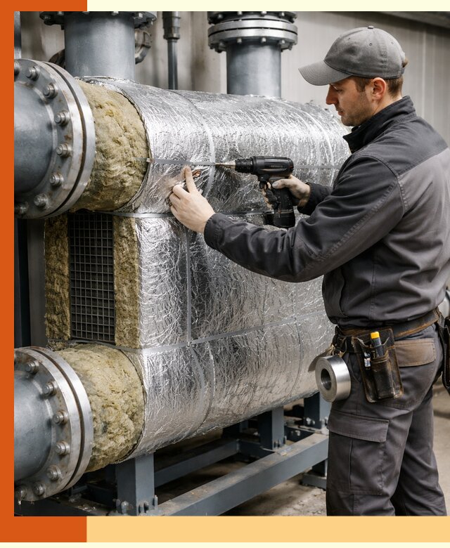 Утепление теплообменника в Назарово — профессиональная теплоизоляция оборудования