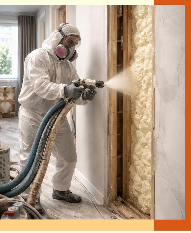 Межстеновое утепление ППУ в Назарово от 2826 руб/м2 — межстенное утепление под ключ | ТепломастерНрв